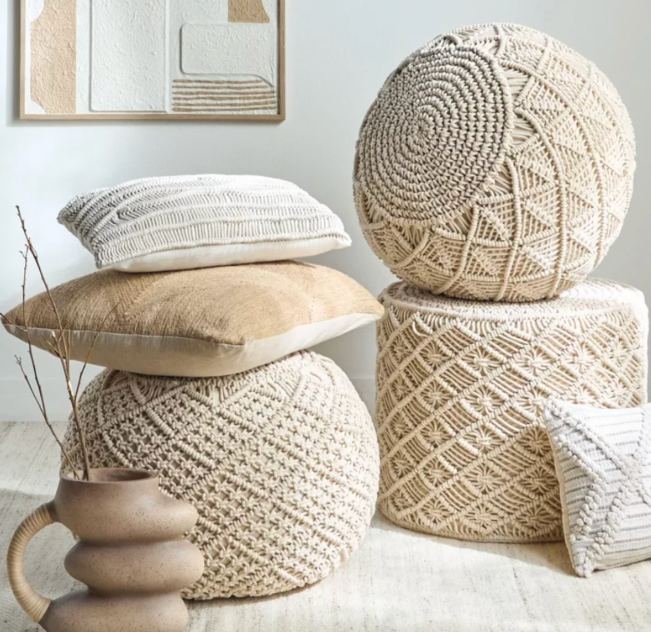 Stool and Pouf