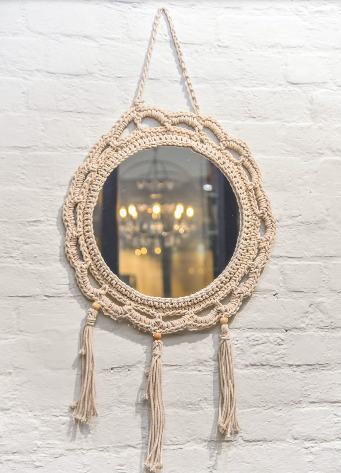 Handmade Macrame Mirror