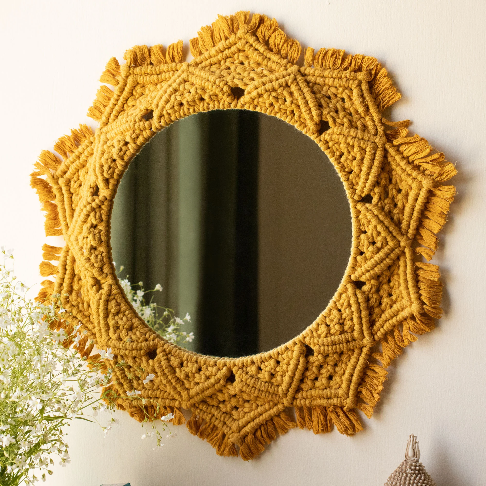Handmade Macrame Mirror