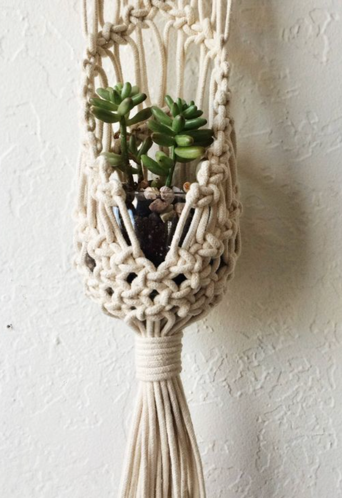 Handmade Plant Hanger | Macrame Hanging Planter for Indoor & Outdoor Use