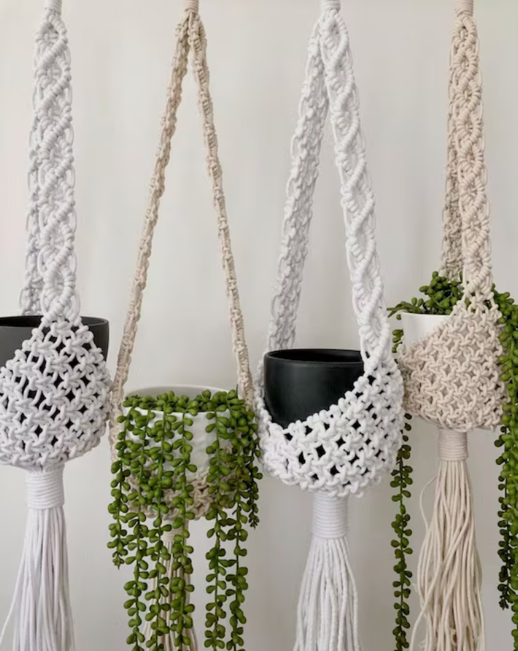 Handmade Plant Hanger | Macrame Hanging Planter for Indoor & Outdoor Use