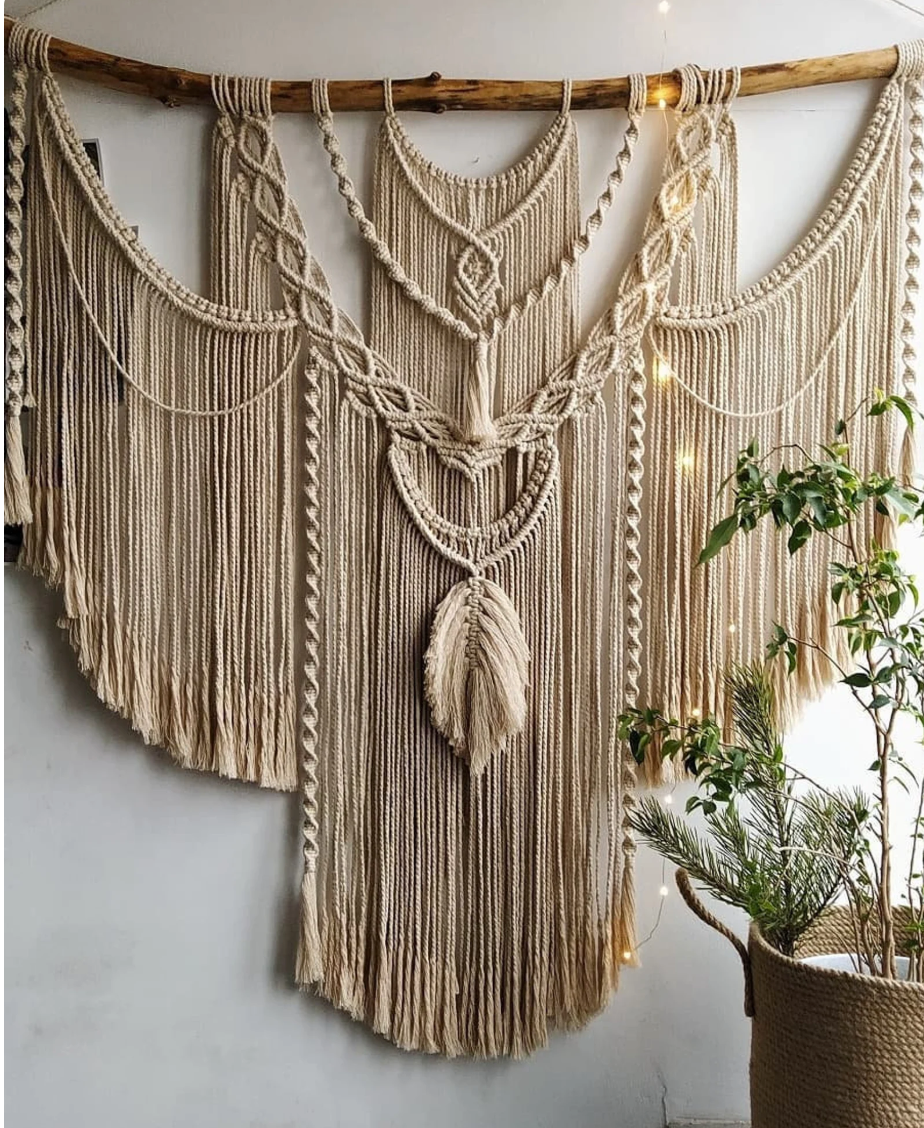 Handmade Wall Hanging | Macrame Cotton Wall Art for Boho & Minimalist Home Décor