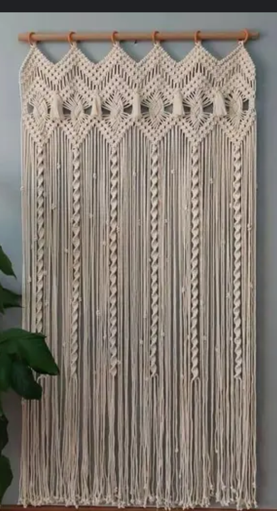 Macrame Curtain –  3.5 x 7 ft