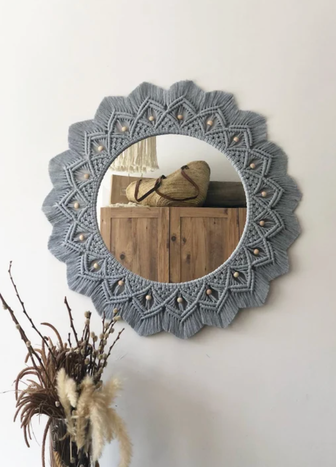 Handmade Macrame Mirror