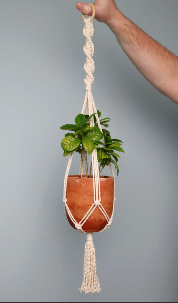 Handmade Plant Hanger | Macrame Hanging Planter for Indoor & Outdoor Use