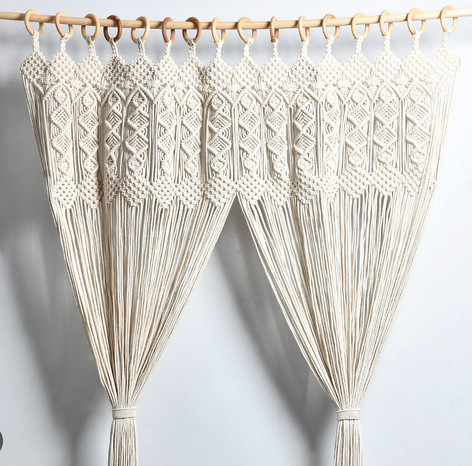 Grand Macrame Curtain – 5 x 8 ft