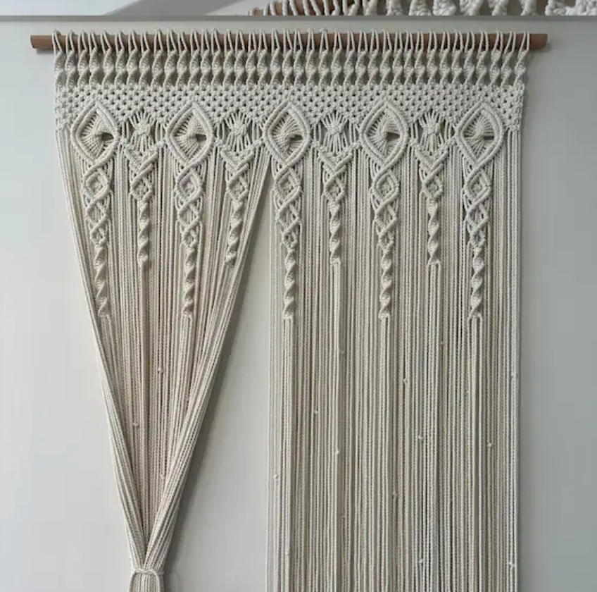 Macrame Grace Curtain - 3.5 x 6 feet