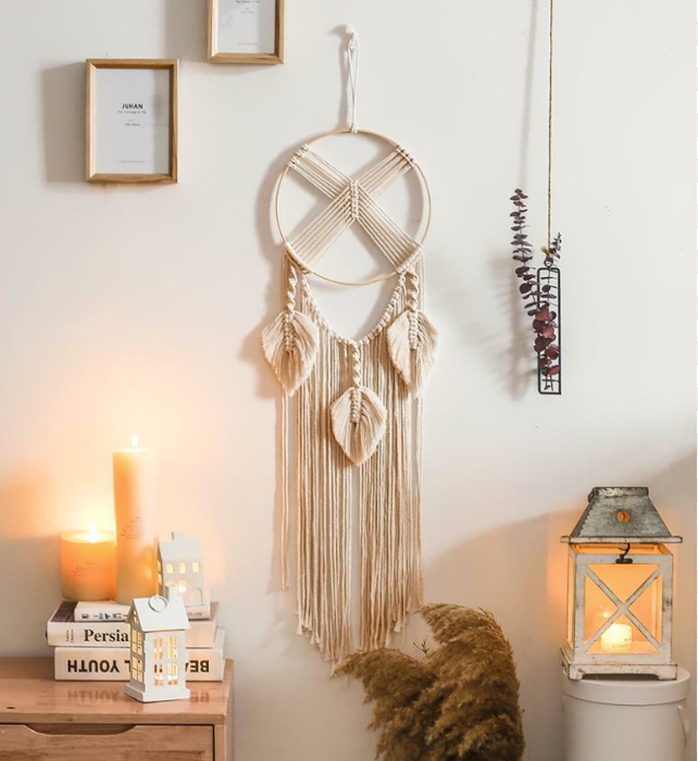 Handmade Dream Catcher | Boho Macrame Wall Hanging for Positive Energy & Décor