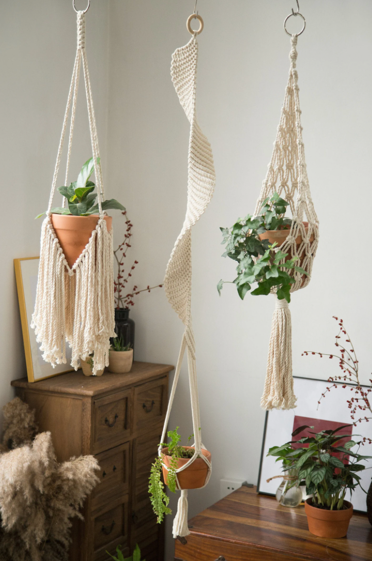 Handmade Plant Hanger | Macrame Hanging Planter for Indoor & Outdoor Décor