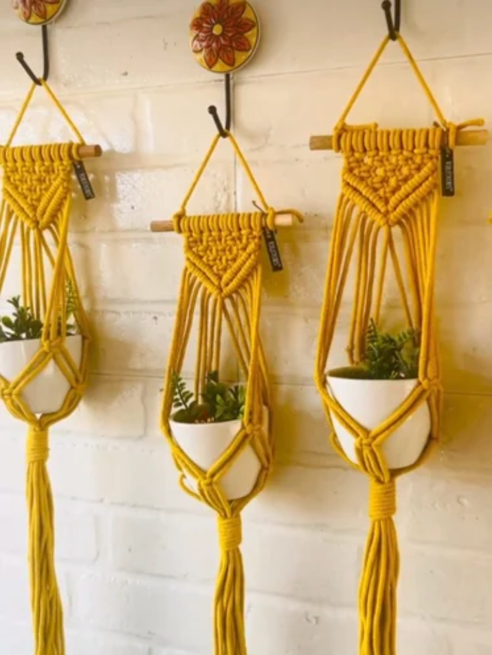 Handmade Plant Hanger | Macrame Hanging Planter for Indoor & Outdoor Use
