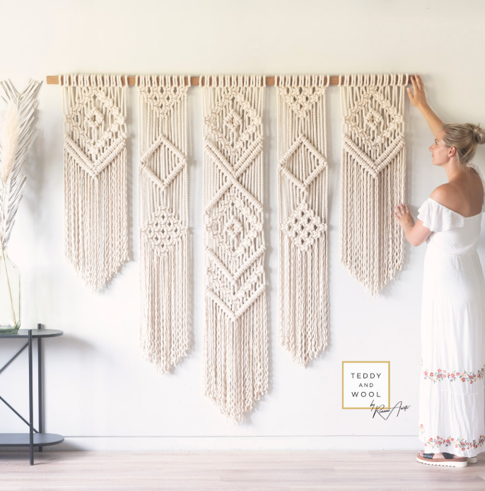 Threaded Grace – Handmade Wall Hanging