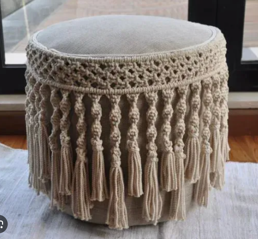 Handmade Stool Cover – Elegant & Comfortable Crochet Seat Cover