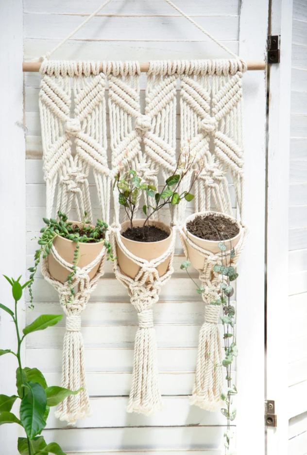 Handmade Plant Hanger | Macrame Hanging Planter for Indoor & Outdoor Use
