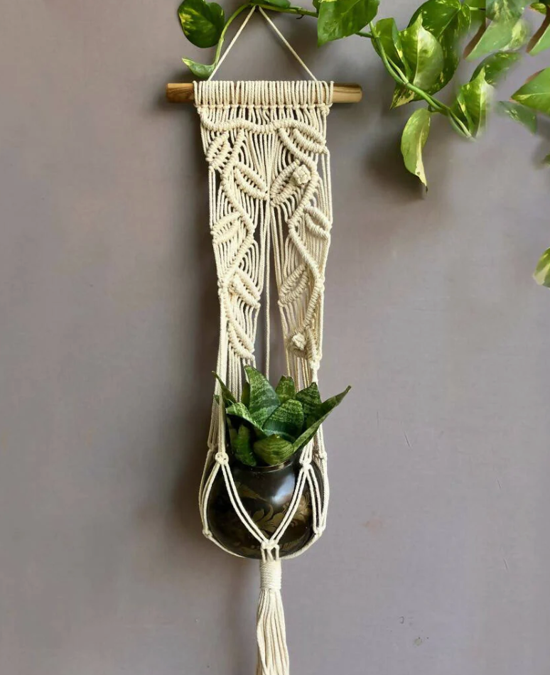 Handmade Plant Hanger | Macrame Hanging Planter for Indoor & Outdoor Use