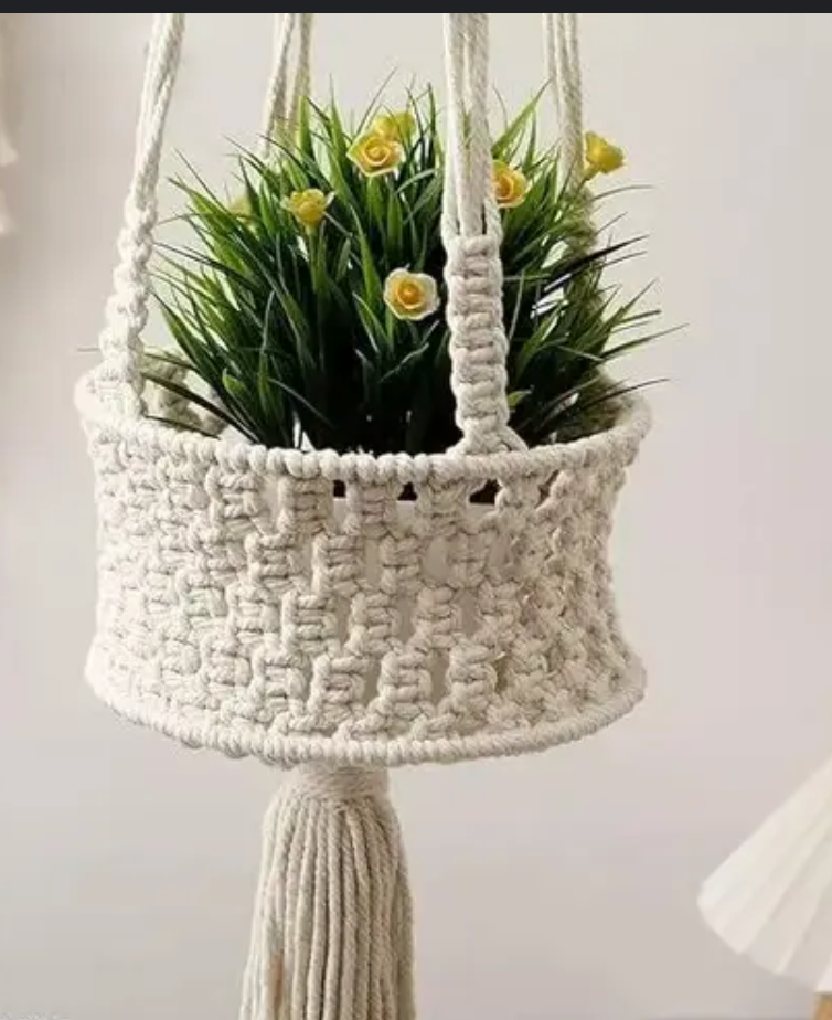 Handmade Plant Hanger | Macrame Hanging Planter for Indoor & Outdoor Use